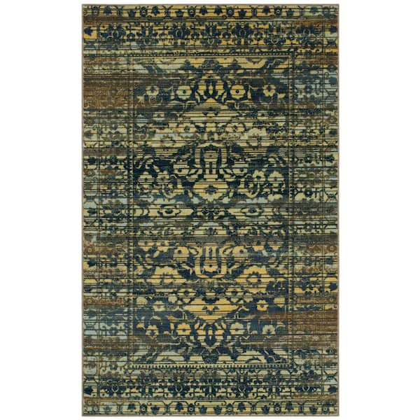Mohawk Home Tayah Blue 4 ft. x 6 ft. Oriental Area Rug