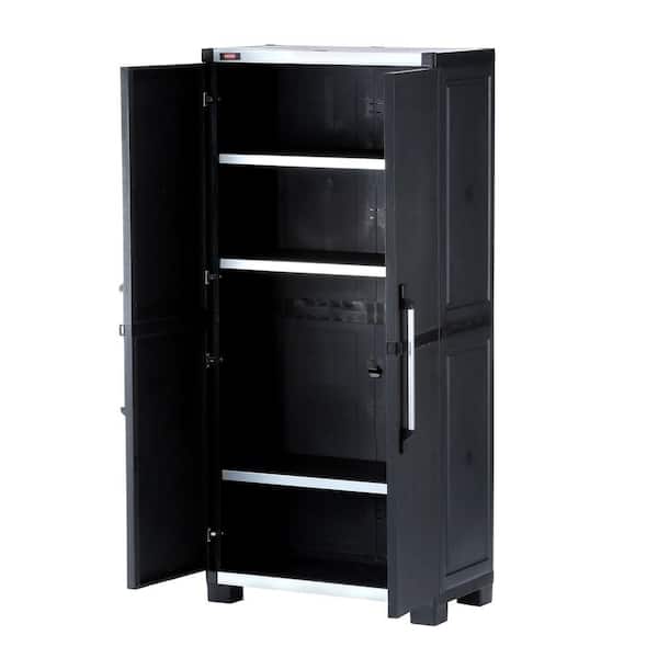 Black and Decker plastic storage cabinet, approximately 16 deep, 27 wide,  68 tall. - Northern Kentucky Auction, LLC