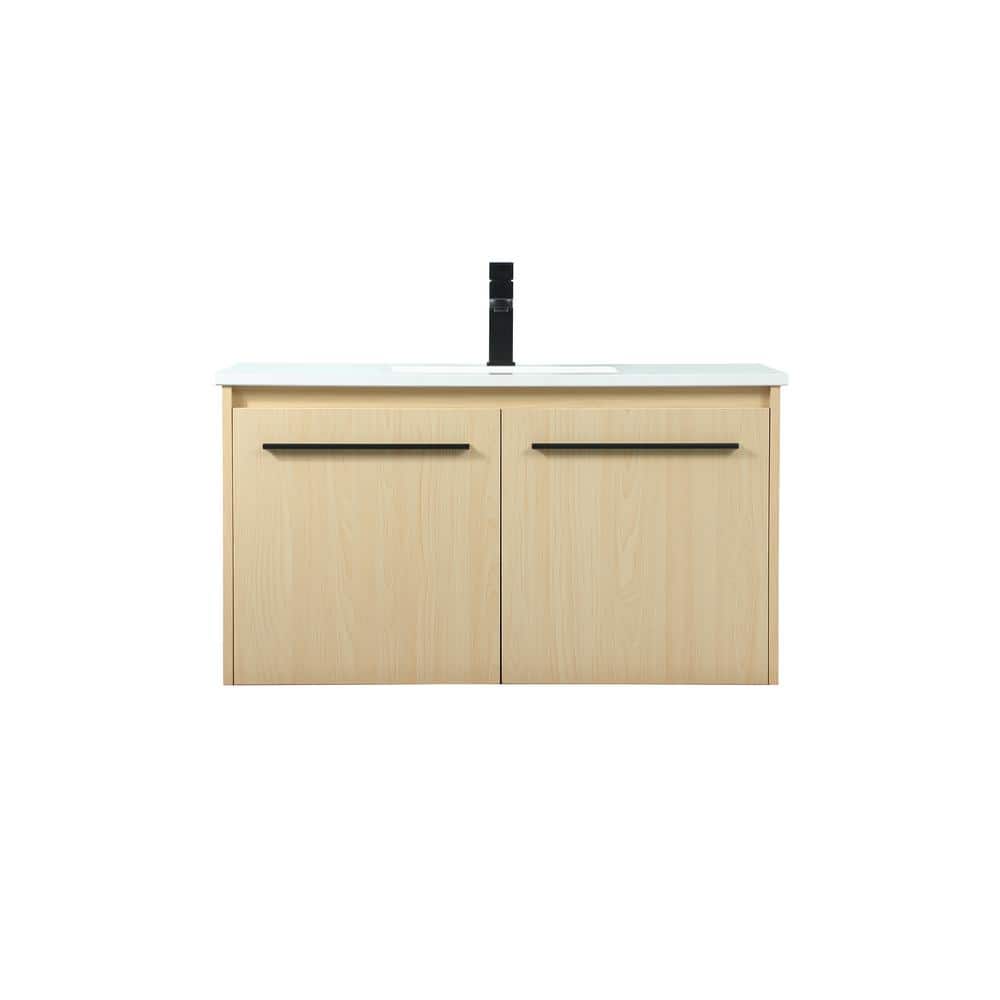 Simply Living 36 in. W x 18 in. D x 19.7 in. H Bath Vanity in Maple with Iv