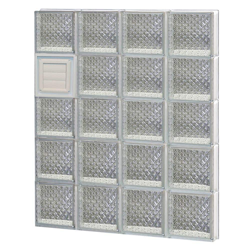 31 in. x 38.75 in. x 3.125 in. Frameless Diamond Pattern Glass Block Window with Dryer Vent price history on PriceWatchPro