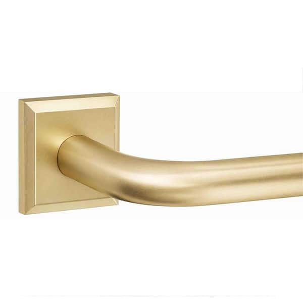 66 in. - 184 in. Adjustable 1 in. Single Curtain Rod in Gold
