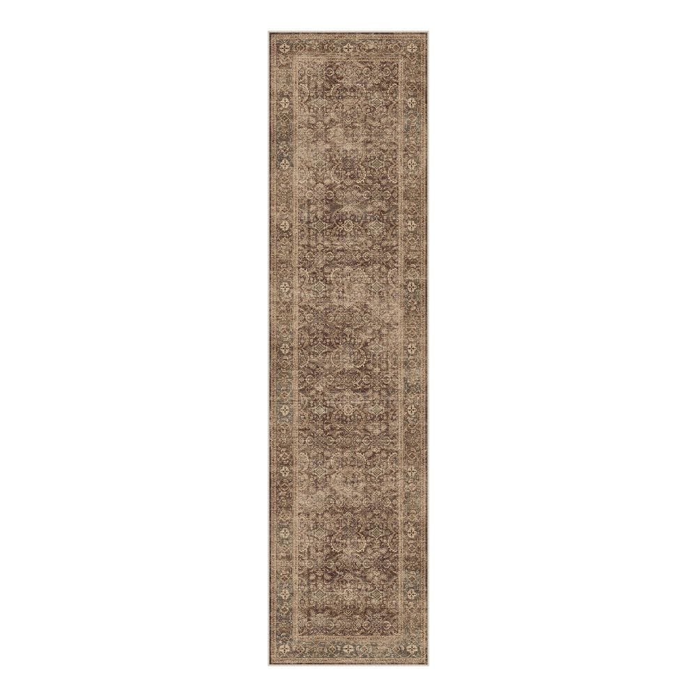Holly Brown 2 ft. x 8 ft.  Distressed Vintage Floral Runner Rug price history on PriceWatchPro