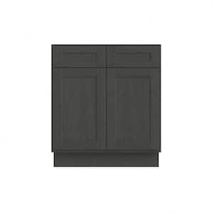 30 in. W x 21 in. D x 34.5 in. H Ready to Assemble Bath Vanity Cabinet without Top in Shaker Charcoal