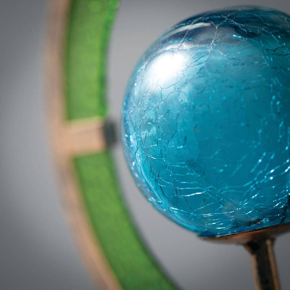 30" Blue and Green Reflective Metal Garden Stake