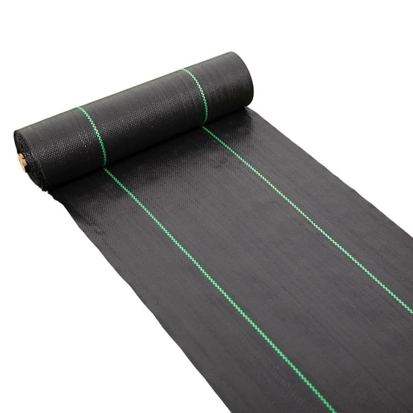 1.4 ft. x 50 ft. Black Heavy-Duty Woven Weed Barrier Landscape Fabric