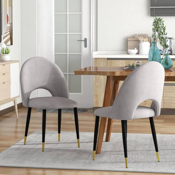 fabric dining chair black legs