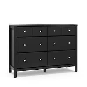 Horizon Black 6-Drawer 47.88 in. Wide Dresser