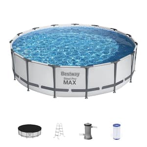Steel Pro MAX 15 ft. Round 42 in. Deep Above Ground Pool Set