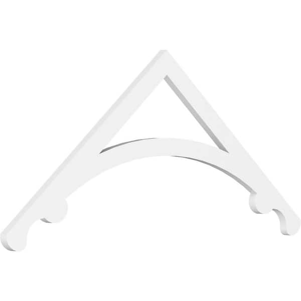 Ekena Millwork 1 in. x 48 in. x 20 in. (10/12) Pitch Legacy Gable Pediment Architectural Grade PVC Moulding