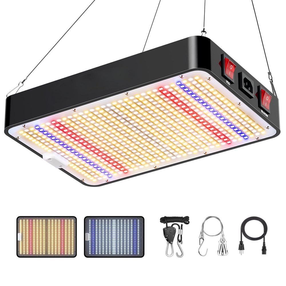 Full Spectrum Grow Light for 1.5 x 1.5 ft. Indoor Plant with Veg & Bloom Switche, Quiet Cooling Fan for All Growth Stage price history on PriceWatchPro