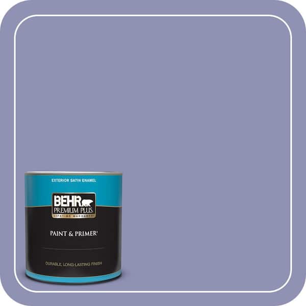 BEHR PREMIUM PLUS 1 qt. #630D-5 Wild Wisteria Satin Enamel Exterior Paint & Primer