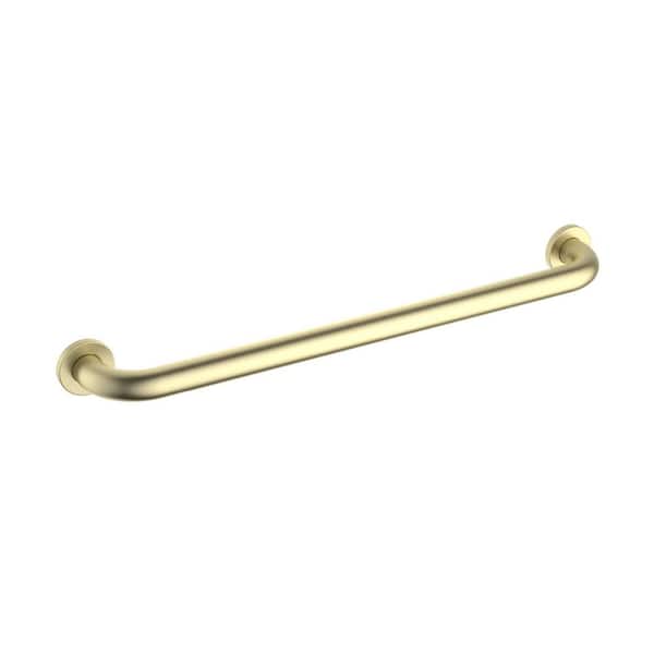 24 in. Concealed Screw Grab/Assist Bar Shower/Toilet Grab Bar for Handicapped or Elderly in Brushed Gold