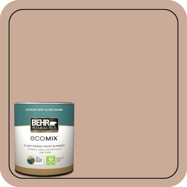 1 qt. #S220-3 Sanderling Semi-Gloss Enamel EcoMix Plant-Based Interior Paint & Primer