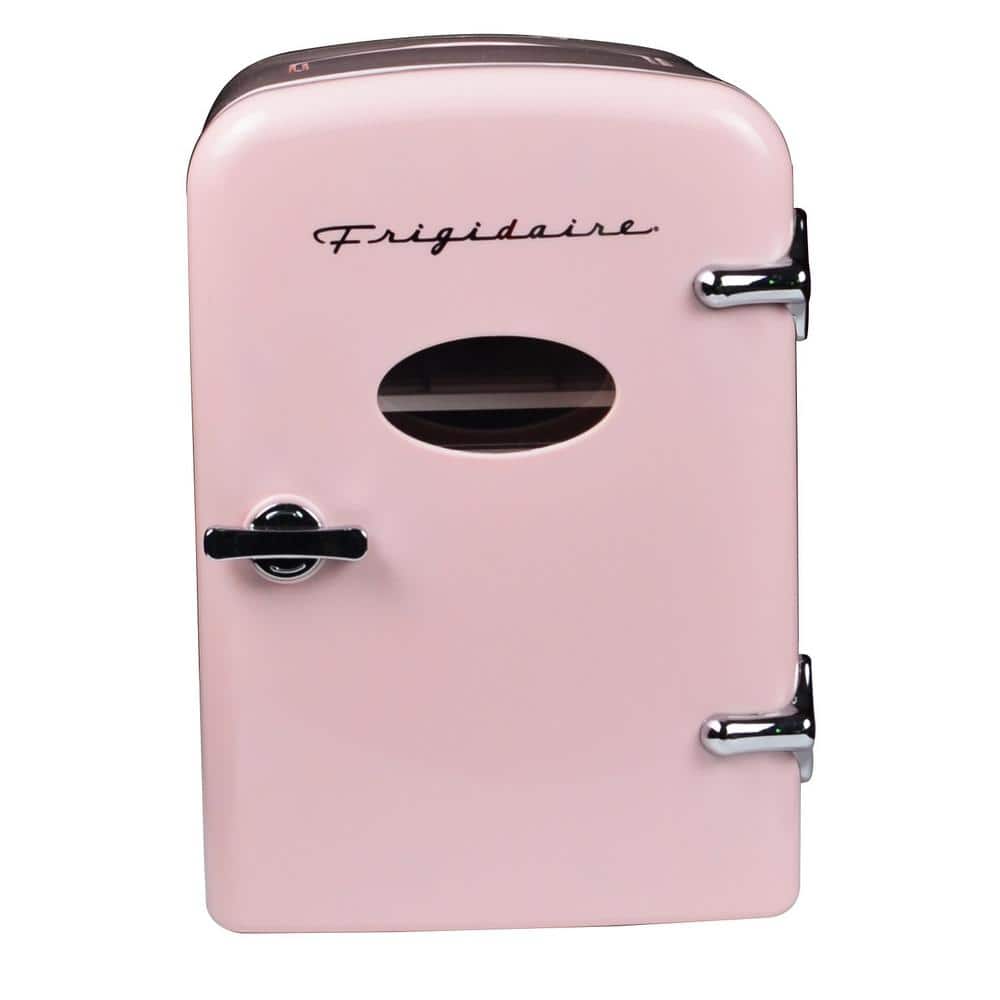 Details about   0.3 Cu Ft 6-Can Retro Mini Fridge In Pink 