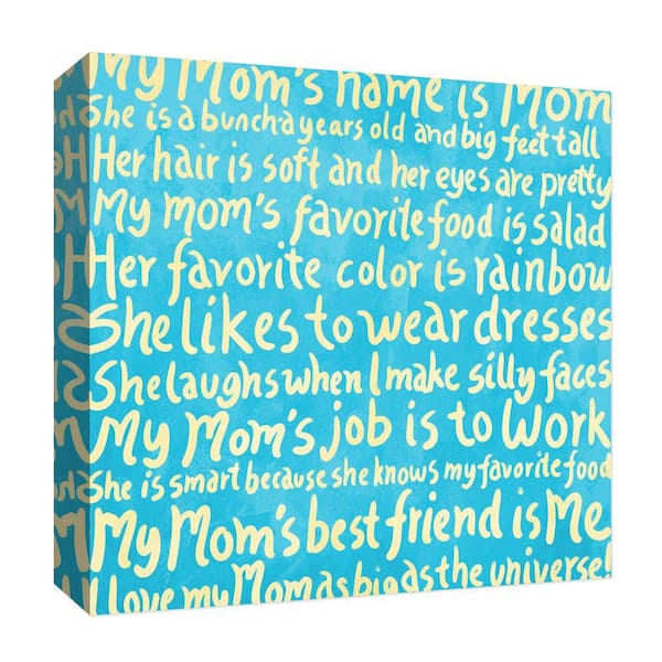 PTM Images My Mom's'' Canvas Abstract Wall Art 15 in. x 15 in.