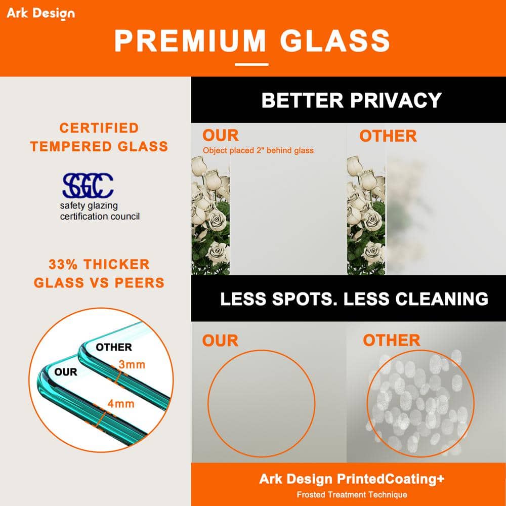 72 in. x 80 in. White MDF Bi-Fold Door with Frosted Glass Panels