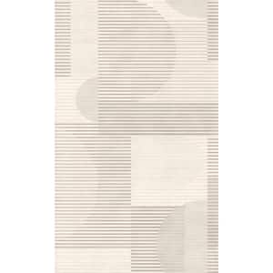 White Circles Shapes Geometric Textured Print Non Woven Non-Pasted Textured Wallpaper 57 Sq. Ft.