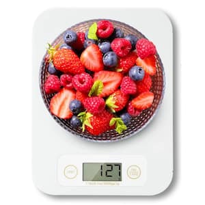 Smart Digital Food Scale with Nutrition Calculator APP for Baking, Cooking, Calorie Scale with 0.1 oz. Accuracy in White