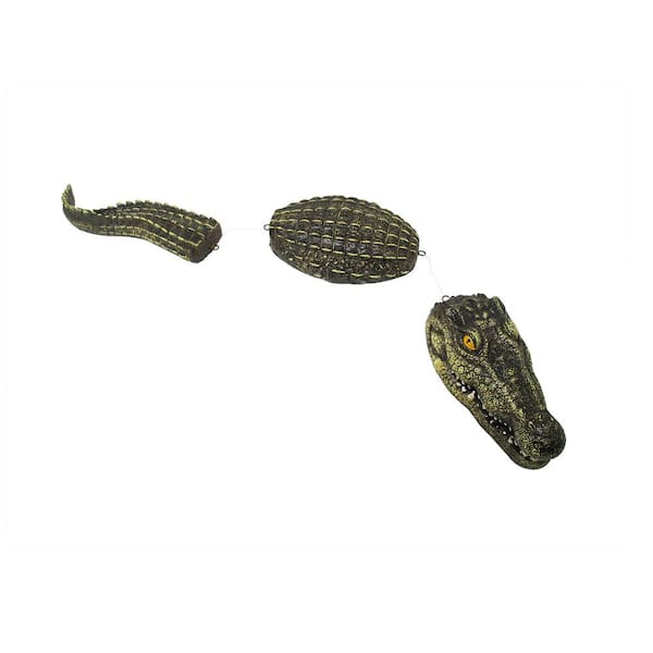 3-Piece Fake Alligator Pool Float Blue Heron Decoy for Ponds, and Water Features