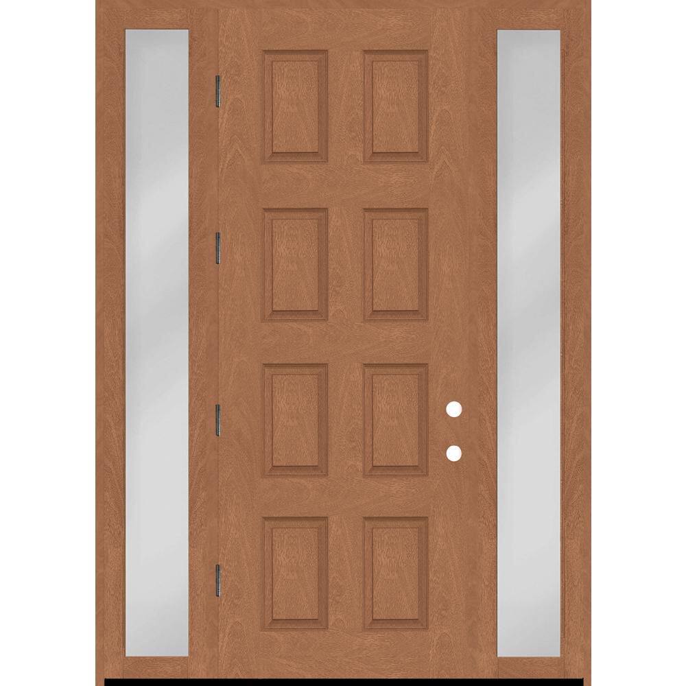 Regency 60 in. x 96 in. 8-Panel RHOS AutumnWheat Mahogany Fiberglass Prehung Front Door w/10in. SLs w/ 4-9/16 Jamb price history on PriceWatchPro