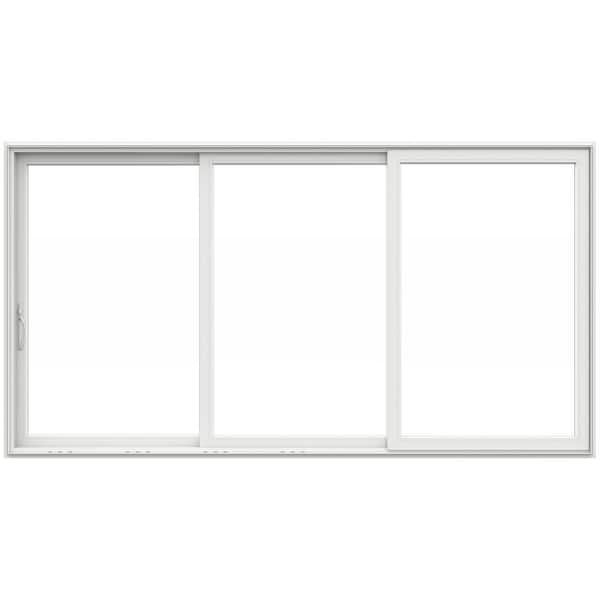 JELD-WEN V4500 Multi-Slide 177 in. x 96 in. Left-Hand Low-E White Vinyl 3-Panel Prehung Patio Door