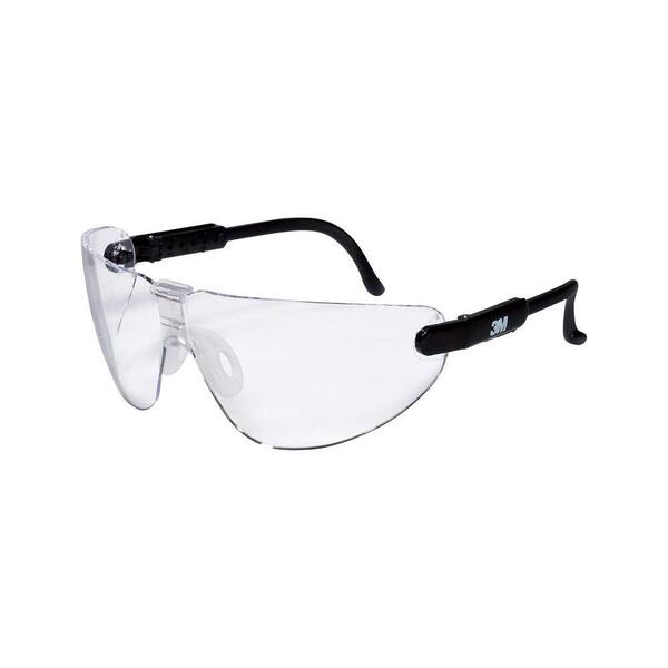 3M Black Frame with Clear Lenses Professional Safety Glasses (Case of 10)