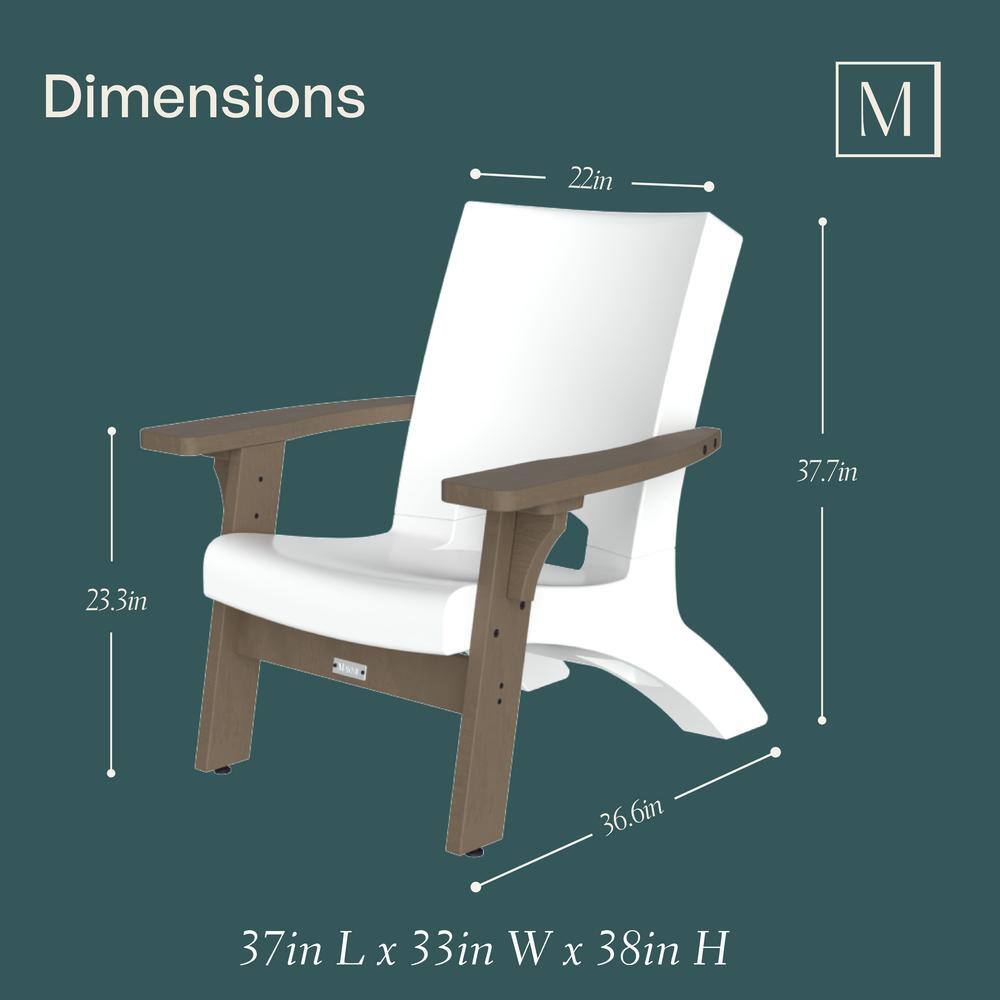 Mesa Black and Brown Resin and Wood 3-Piece Outdoor Seating Set