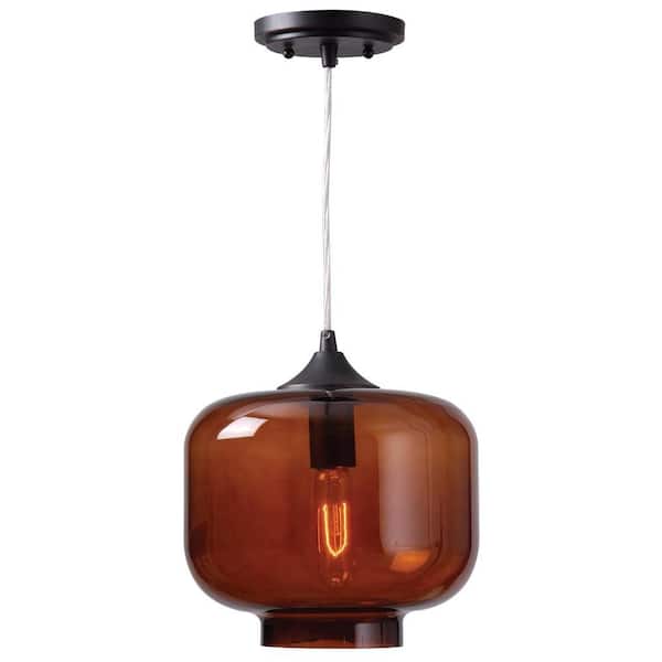 Unbranded Jones 1-Light Amber Glass Pendant