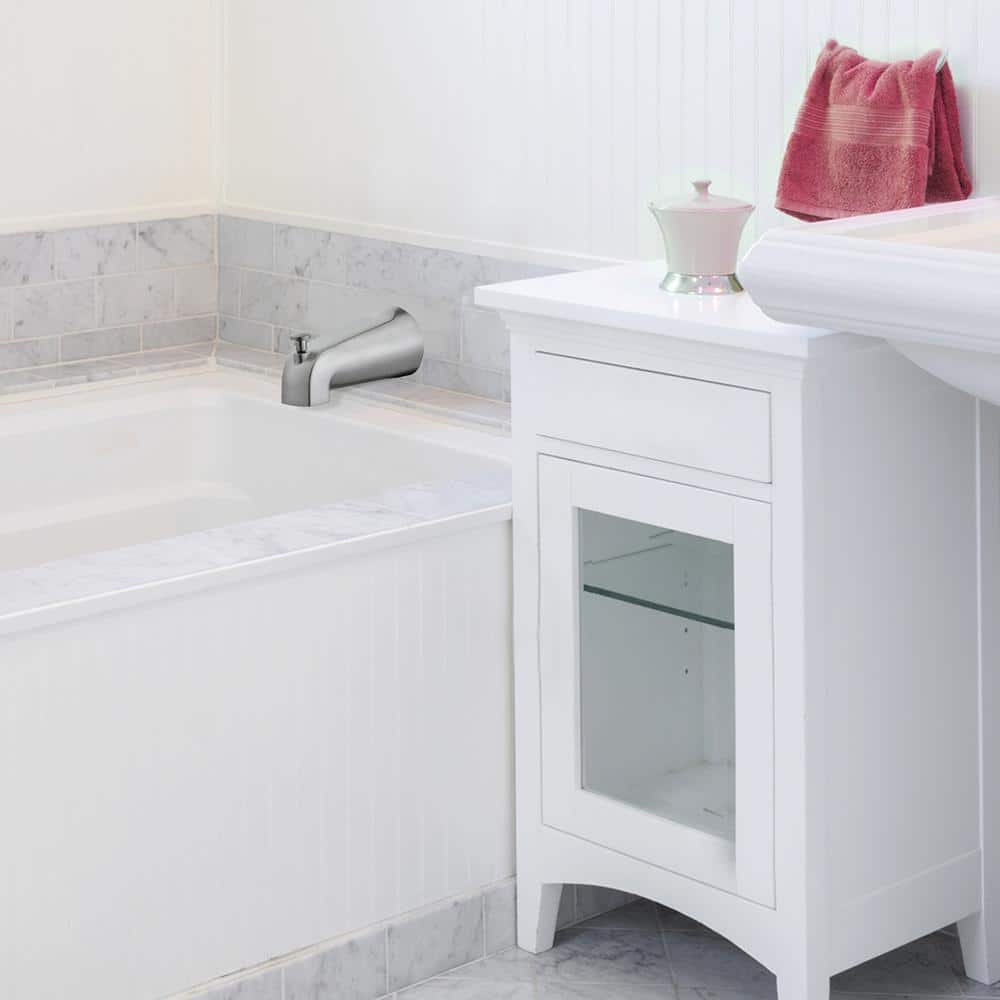 Satin Nickel Wall Mounted Tub Spout with Diverter