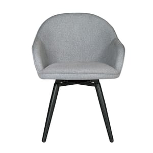 Dome Contemporary Upholstered Swivel Guest/Dining/Office Accent Chair with Arms and Metal Legz