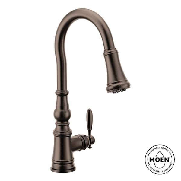Weymouth Single Handle Pull-Down Sprayer Kitchen Faucet with Optional 3- in -1 Water Filtration in Oil Rubbed Bronze