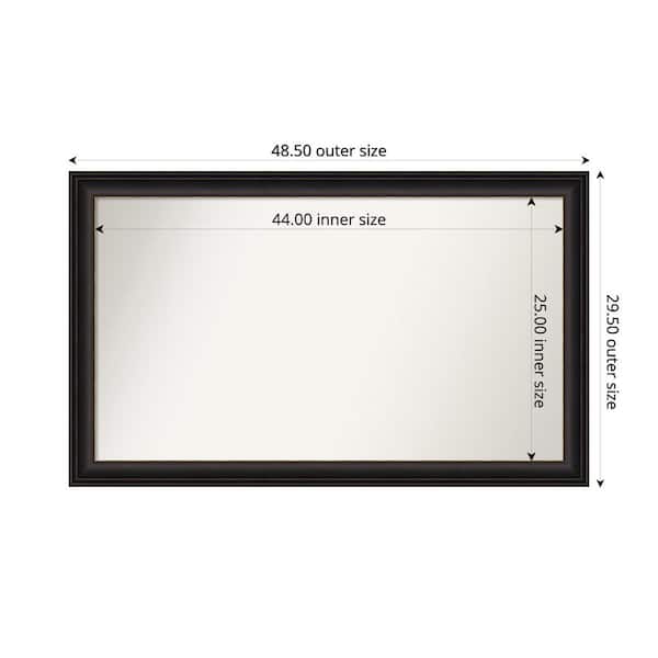 Amanti Art Trio Oil Rubbed Bronze 48.5 in. x 29.5 in. Custom Non-Beveled Recycled Polystyrene Framed Bathroom Vanity Wall Mirror