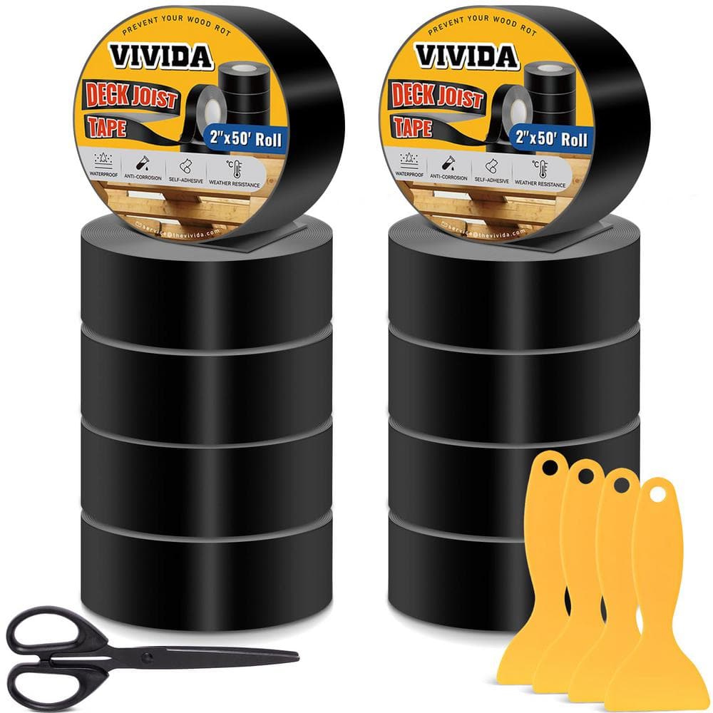 2 in. x 50 ft. Deck Joist Butyl Tape, Weather-Resistant Deck Flashing for W