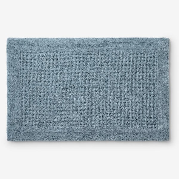 Legends Hotel Mirage 30 in. x 26 in. Smoky Blue Bath Mat