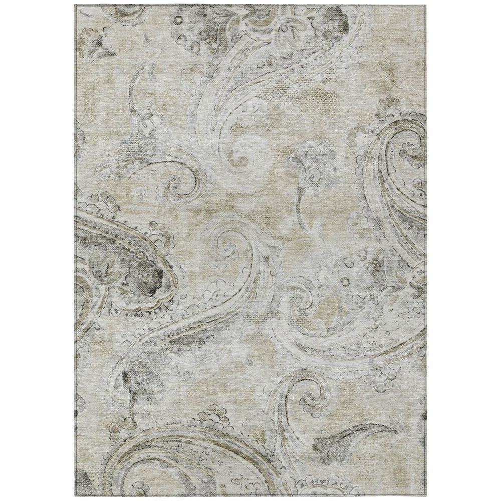 Chantille Machine Washable Indoor/Outdoor Abstract ACN2747 Khaki 9 ft. x 12 ft. Area Rug price history on PriceWatchPro