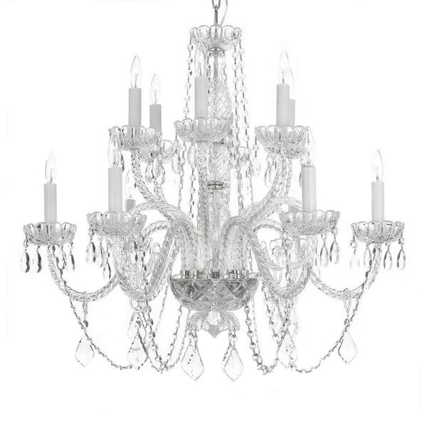 12 light crystal chandelier