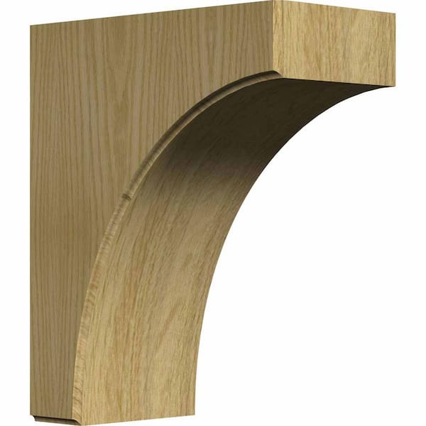 Ekena Millwork 10 in. x 5-1/2 in. x 12 in. Unfinished Red Oak Clarksville Corbel