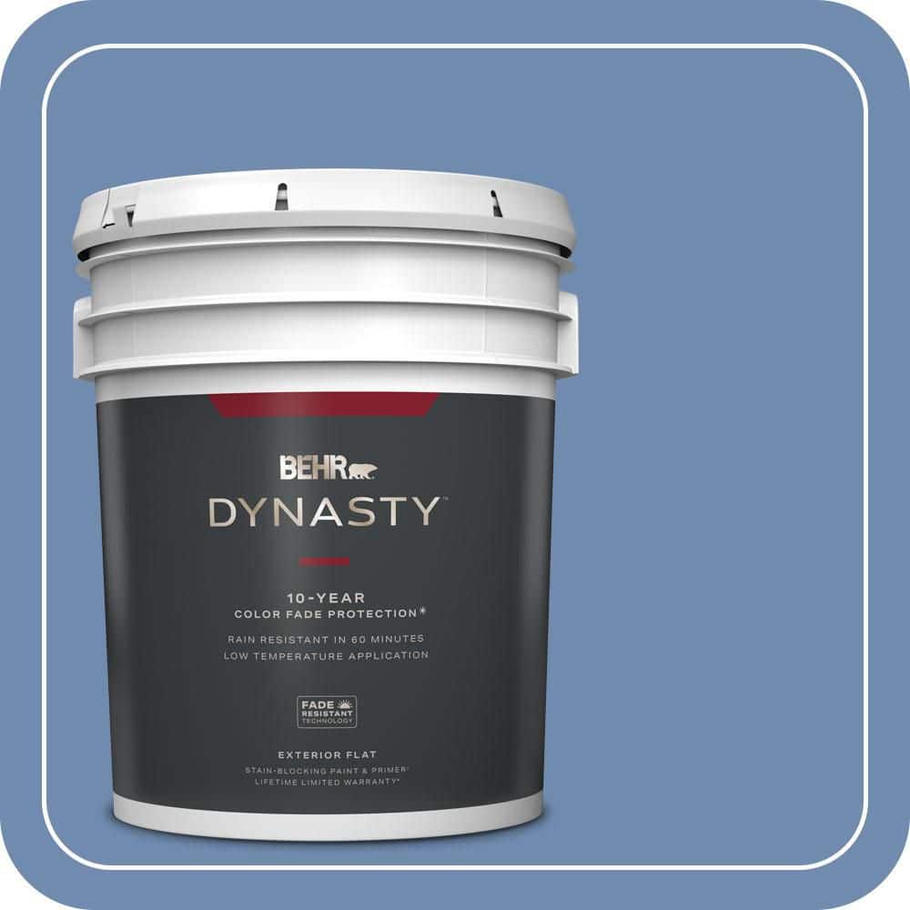 5 gal. #590D-5 Windsurf Blue Flat Exterior Stain-Blocking Paint & Primer price history on PriceWatchPro