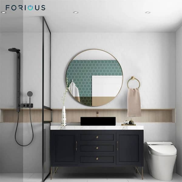 Bathroom Towel Ring Wall Mounted in Gold