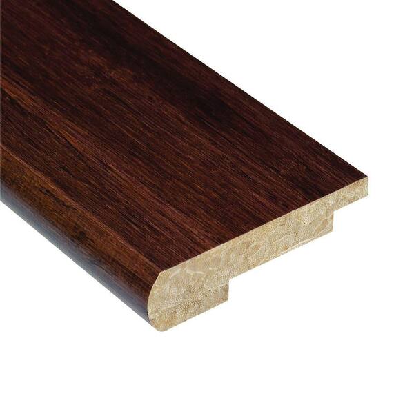 Unbranded Strand Woven Sapelli 3/8 in. Thick x 3-1/2 in. Wide x 78 in. Length Bamboo Stair Nose Molding