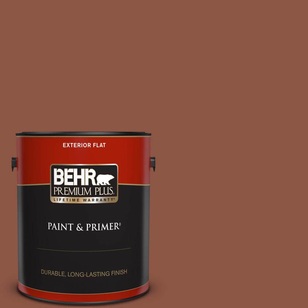 BEHR PREMIUM PLUS 1 gal. S1807 True Copper Flat Exterior Paint