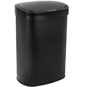 Automatic 13 Gal. Black Metal Household Trash Can Touchless Lid