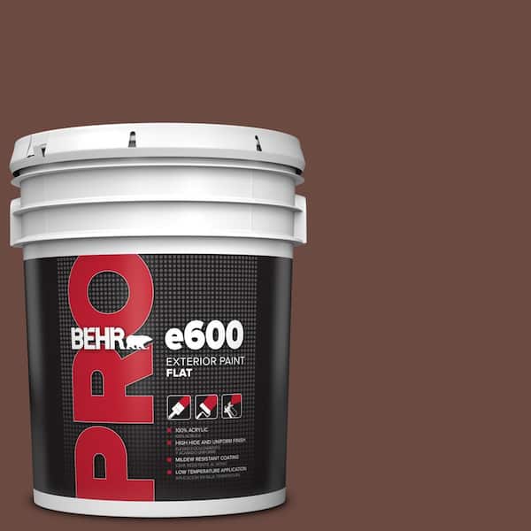 BEHR PRO 5 gal. #BNC-32 Maximum Mocha Flat Exterior Paint