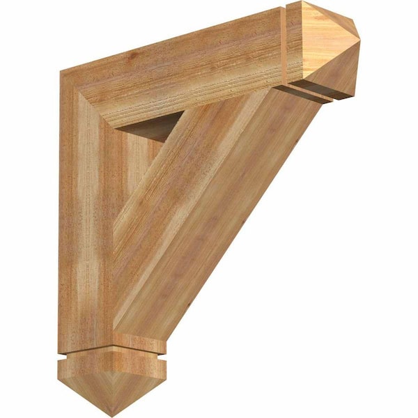 Ekena Millwork 6 in. x 28 in. x 28 in. Western Red Cedar Traditional Arts and Crafts Rough Sawn