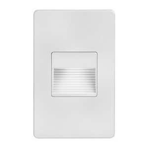 Single Light White LED Indoor or Outdoor Step / Wall Lantern Sconce