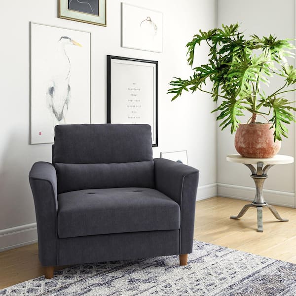 Dark Gray Upholstered Accent Chair