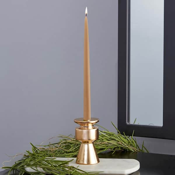 ROOT CANDLES 12 in. Dipped Taper Taupe Dinner Candle (Box of 12)