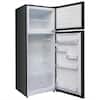 7.5 cu ft Mini Refrigerator with Top Freezer and Chrome Handles in Black