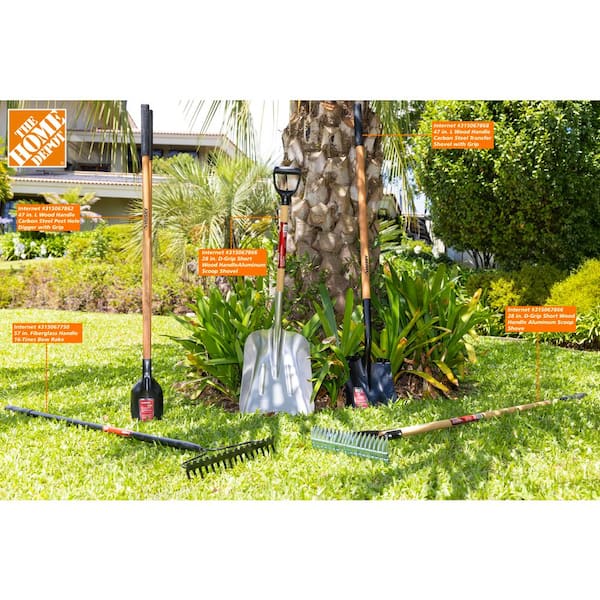 57 in. Fiberglass Handle 16-Tines Bow Rake