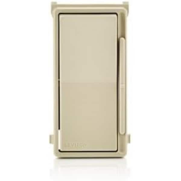 Leviton Decora Slide Dimmer Switch and Fan Speed Control Color Change Faceplate, no locator light - Ivory DSKIT-NI